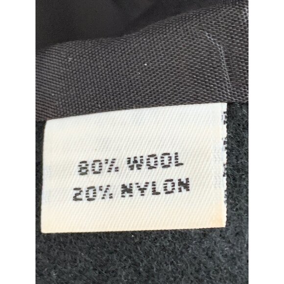 Michelle Francois Black Wool Long Trench Coat Size Large - Picture 6 of 15